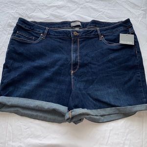 Falls creek size 24 plus size denim shorts dark wash